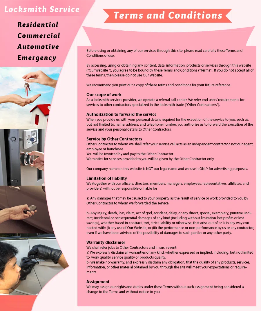 Houston Emergency Lock And Locksmith Houston, TX 281-502-1502 - TermsAndCondition-1